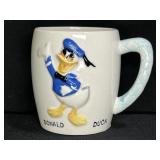 Vintage 3D Disney Donald Duck Ceramic Mug