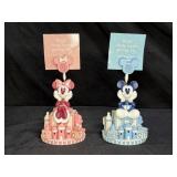 2 Disney Micky Minnie Mouse Note / Card Holder