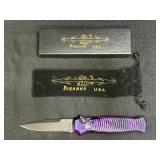 Piranha Bodyguard Tactical Plum Serrated Knife