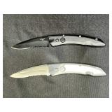 Two 440 Stainless Automatic Folding Knives