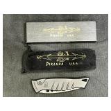 New Piranha Amazon Mirror Plain Edge Knife