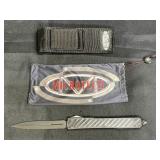 New 2009 Microtech Makora Black Carbon Fiber