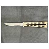 Tan Handle 9' Butterfly Knife