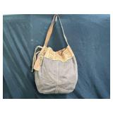 Fossil Canvas & Leather Shoulder Bag