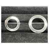 2 Sterling Silver Circular Brooches