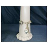 Monet Gold Tone Heart & Key Bracelet