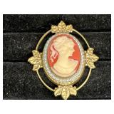 Vintage Victorian Style Cameo Brooch