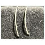 Sterling Silver Earrings with Rhinestones