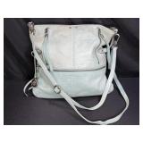 The SAR Sanibel Folder Crossbody Leather Aqua Bag