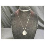 Sterling 20" Box Chain with Faith Pendant