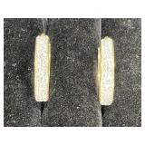 14k Over Sterling Oval Simulated Diamond Earrings