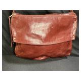 The Original HOBO Maroon Leather Satchel Purse