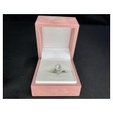 Ladies Sterling Moonstone Spinner Ring