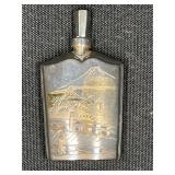 Vintage Silver Japanese Etched Perfume Bottle