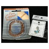 Surgical Steel Navel Piecing Ring, Copper Bracelet