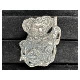 Vintage Sterling Silver Koala Brooch Pin
