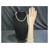 Vintage Sterling Silver Beaded Necklace & Bracelet