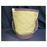 Henry Brown Green & Brown Canvas Bucket Bag