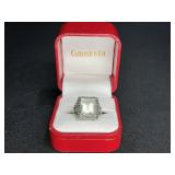 Sterling Green Amethyst Size 8 Ring