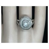 Ladies Sterling Simulated Diamond Ring