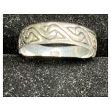 Sterling Silver Celtic Pattern Band Ring