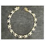 Sterling Silver XO Tennis Bracelet Blue Topaz