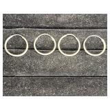 2 Pair of Sterling Silver Hoop Earrings