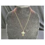 Sterling Danbury Mint Collection Emerald Cross