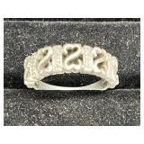 sterling silver Infinity Ring Open Hearts Ring