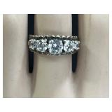 Sterling & 5 Simulated Diamond Women