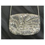 Carla Marchi La Regale Silver Sequin Clutch