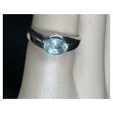 Sterling Silver Blue Tourmaline Ring