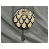 Vintage Peacock Inspired Beaded Evening Bag