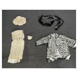 Babie Clothes, Fur Coat, Dress, Purse & Hat