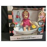 New EAO Schwarz Baby Doll Bubbles Bath t ime Set