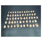 58 Action Figure Hands Mixed Colors & Gestures