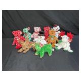 10 Holiday Winter Beanie Babies