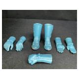 1/6 Scale Male Action Figure solider Blue Gloves &