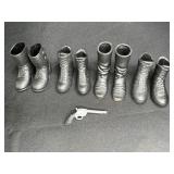 1/6 Scale Solder Boots, Action Figure Revolver