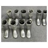 5 Pairs of Black 1:6 Scale Action Figure Boots