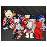 4th Of July Beanie Babies & 1 Beanie Buddy