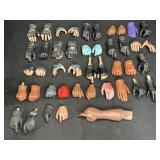 Lot of 44 Action Figure Hands 1/6 Scale
