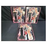 3 New Vtg Barbie Glamour Dream Collection Cards