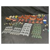 Toy Soldiers, horse,, barbwire Fence & More