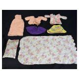 Hand made Barbie Cloths & Bed Set