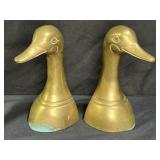 Pair Rosenthal Netter Brass Mallard Book Ends
