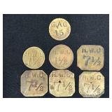 6 Robert Wesley Chard Canning / Pickles Tokens