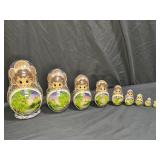 Russian Matryoshka Nesting Doll Set Hand Painted