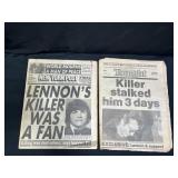 2 John Lennon News Paper Articles