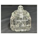Vintage Glass Ink Well With Lid
